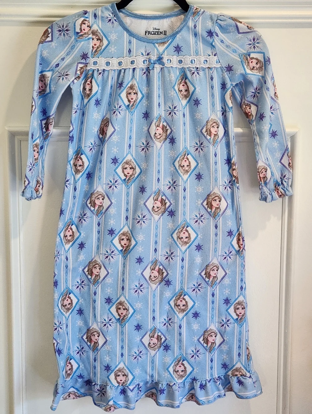 Disney Princess Frozen II Elsa Girl's 6 Flannel Nightgown - Picture 2 of 8